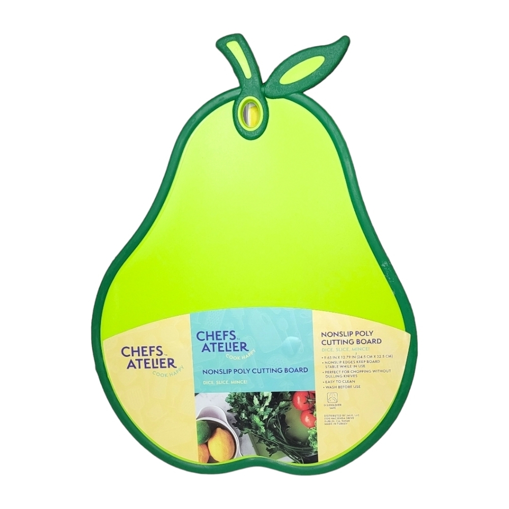 Chefs Atelier Nonslip Cutting Board Green Pear Polly